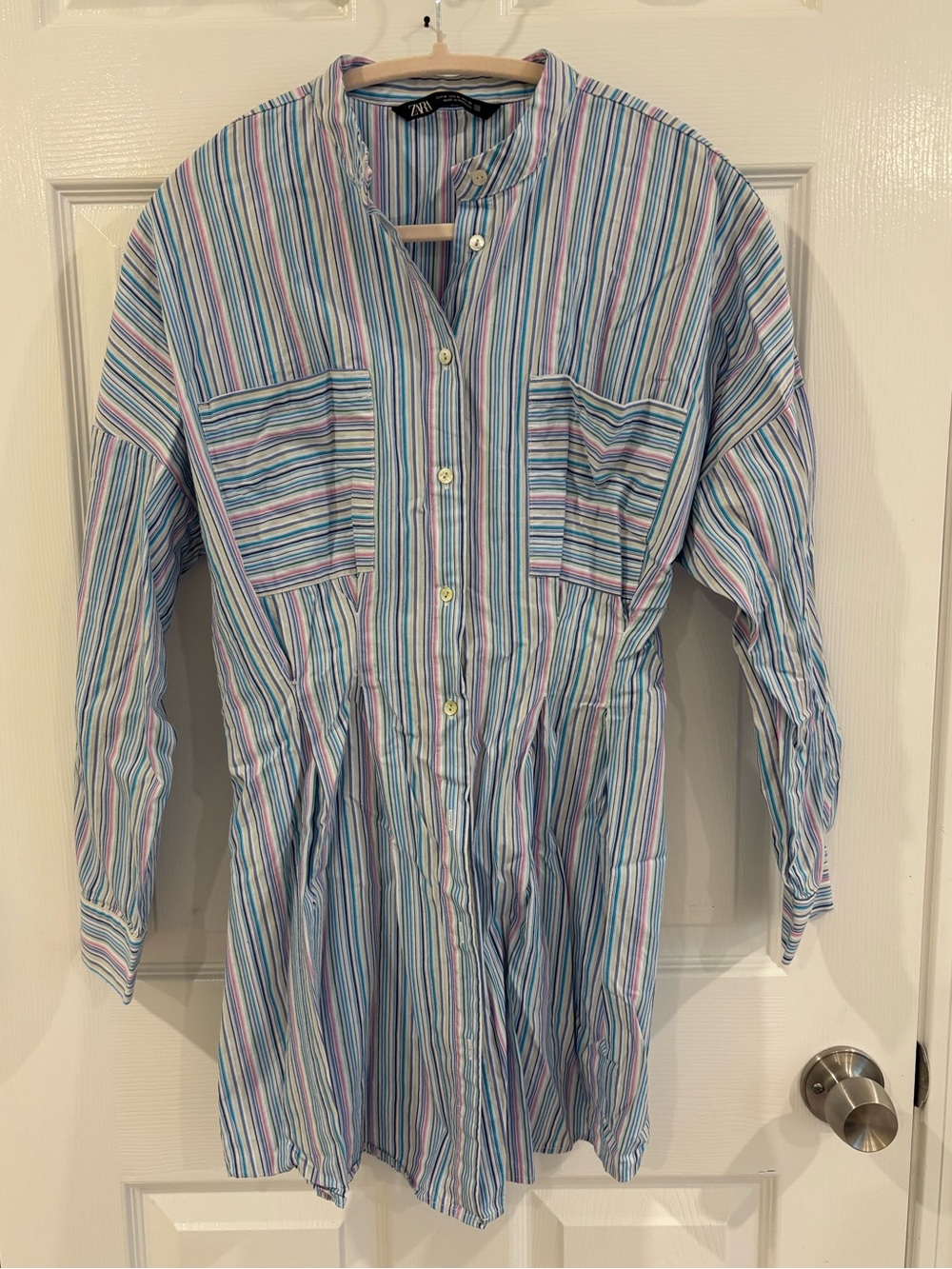 Zara Pinstripe Shirt Dress